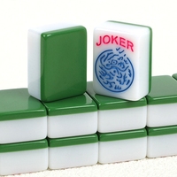 Juego de Mahjong de Melamina de Lujo Estilo Americano de 166 Piezas, Color Verde Wowu, en Caja Personalizada para Regalo y Juego de Mesa