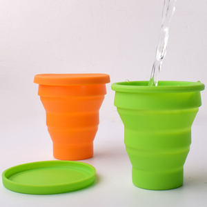 Tasse de voyage pliable en silicone pour l'extérieur, réutilisable et résistante à la chaleur, pour enfants, à boire directement, pour le camping (vente en gros) - Product Image 1