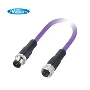 Finecables Waterproof Male To Female Profibus Cables M12 5pin Connector