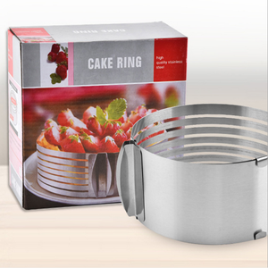 Edelstahl Runde Dessert- und Brotform <span class=keywords><strong>7</strong></span>-Schicht-Schneider Kuchenform 6 bis 8 Zoll Verstellbare Kuchenform - Product Image 6