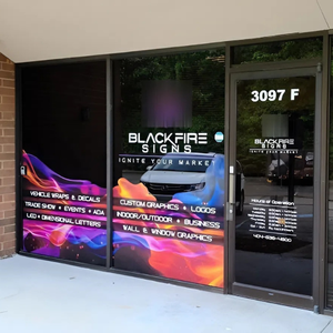 Dính và không dính tùy chỉnh cửa sổ decal in ấn cho bề mặt kính nhà văn phòng và sử dụng thương mại - Product Image 1