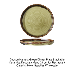 Plato de Cena Dudson Harvest Green, Apilable, Decorado, Hecho a Mano, de Cerámica, 21 cm, para Restaurante, Catering, Hotel, Suministros al por Mayor - Product Image 2