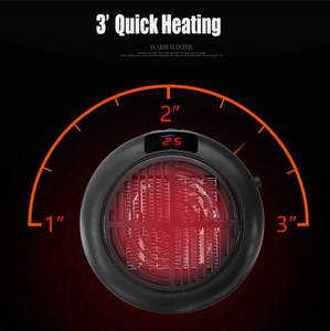 เครื่องทำความร้อนพัดลมไฟฟ้า 900W แบบพกพาติดผนัง เครื่องทำความร้อนขนาดเล็กสำหรับห้อง - Product Image 5