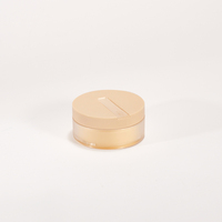 Pot en plastique rond beige de 100 g pour crème, contenants pour gel à ongles, emballage pour produits de soin de la peau