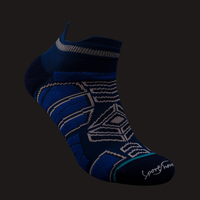Chaussettes de sport montantes avec languette de maintien au talon, conception pour pied gauche et droit, chaussettes de course avec soutien de la voûte plantaire, chaussettes unisexe antidérapantes et amorties