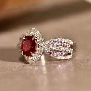 Pink Marquise Shape Design Ring Elegant Finger Ring for Women - Product Image 2