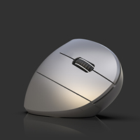 HXSJ T24 Mouse Gaming Ergonomis Optik Nirkabel 2.4G Desain Vertikal Sehat dari Bahan ABS untuk Penggunaan Kantor dan Laptop Stok Grosir