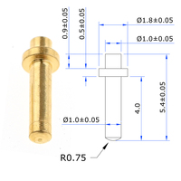 Broche en laiton sur mesure plaquée or véritable, broche de contact en laiton et cuivre pour composants de circuits imprimés électriques, broche de relais en cuivre, broche de diode en cuivre