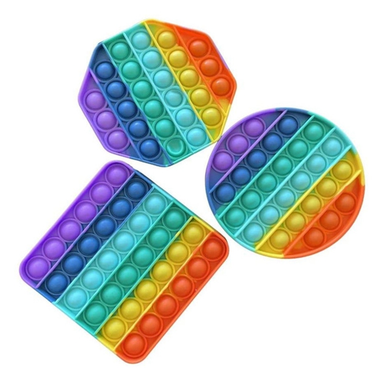 Фабрика Amazon, оптовая продажа, забавные красочные пузырьки, игрушки для дома, школы, офиса, силиконовые сенсорные пузырьки
