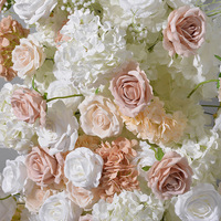 Set Bunga Hias Artifisial Mawar Hydrangea Warna Putih Gaya Baru Model 179 Dekorasi Gantung Latar Belakang Pernikahan