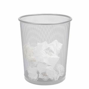 Paper Basket Trash Bin Mesh Waste Bins Trash Can Dustbin Wastebasket Customized Logo Opp Bag <b>Kit</b> Round Metal <b>Welding</b> Metal Steel - Product Image 2