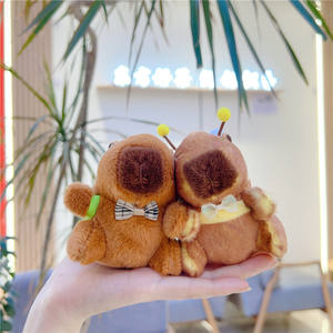 LLavero magnético de muñeca Capibala, pequeño colgante de felpa con Tortuga, miel, abeja, Capibara, Internet, rojo, ODM, PP, algodón lavado - Product Image 3