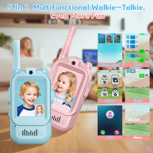 Talkie-walkie vidéo portable pour enfants <span class=keywords><strong>5</strong></span> en 1 avec caméra WiFi, portée de connexion de 500 m, logo personnalisé - Product Image 2