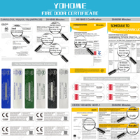 Fabricants de portes Foshan Certifié WH Intérieur Insonorisé Plat Chambre d'hôtel Porte en bois coupe-feu Porte coupe-feu 20 minutes