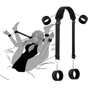Bondage Bộ dụng cụ màu đen màu hồng còng tay với footcuff bondage bánh đồ chơi tình dục cho phụ nữ juguetes sexuales