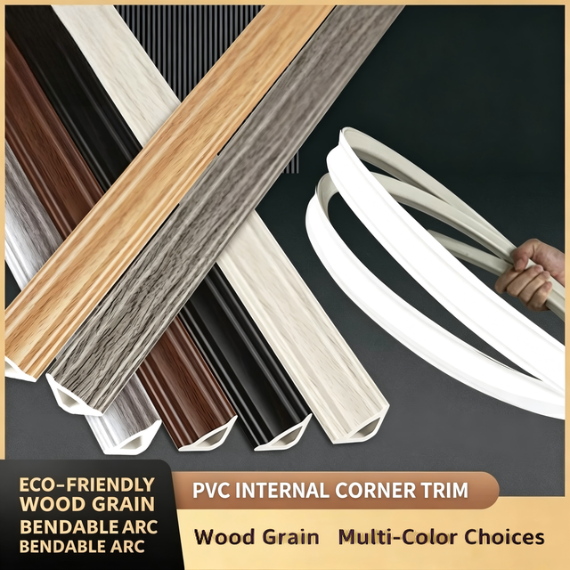 Modern PVC Self-Adhesive Rounded Corner Trim for Wardrobes and Wooden Floor Edges with Decorative Molding Self-Adhesive 15*15mm