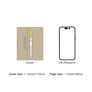 Dễ thương mini A7 Vòng chất kết dính máy tính xách tay chất lượng cao PU da Tạp Chí với biểu tượng tùy chỉnh Loose-Leaf Nhật Ký + Bút khe cắm cho cô gái và phụ nữ - Product Image 4