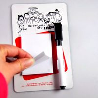 Aimants de réfrigérateur personnalisés, pièces, avec noteillets de bâton et stylo à effacement à sec, dessins messages