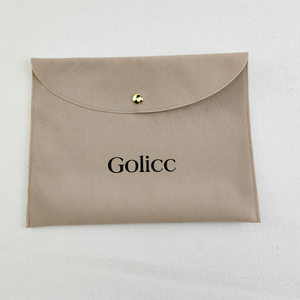 Bolsas de Joyería Personalizadas de 8 x 8 cm con Logotipo, Bolsa de Regalo de Terciopelo con Botón a Presión, Bolsa de Microfibra para Joyería de Lujo - Product Image 2