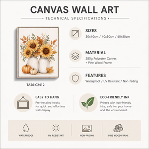 Quadro su tela all'ingrosso Raccolto Autunnale <span class=keywords><strong>Girasole</strong></span> Zucca Floreale, Design Personalizzato per Decorazione d'Interni Casa - Product Image 6