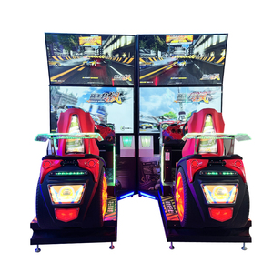 Simulateur de course compétitif à deux personnes et quatre écrans Jeu d'arcade rentable à pièces pour enfants de 6 ans et plus Tableau de production - Product Image 3