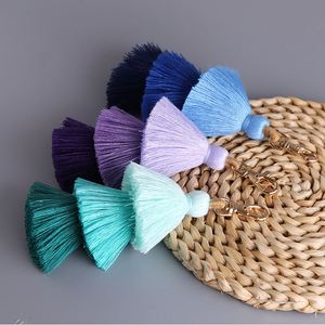 Bohemian Tassel Keychain Handmade Boho Three Layer Tassel <b>Rainbow</b> Keychain Purse Charm Handbags Pendant <b>Keyring</b> - Product Image 5