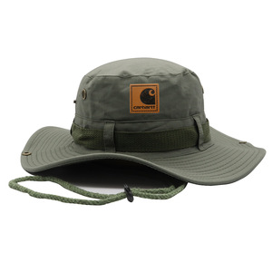 Cappello <span class=keywords><strong>da</strong></span> <span class=keywords><strong>Pescatore</strong></span> con Cordoncino e Ampia Corona a Cupola, Unisex, Estivo, Traspirante, Protezione Solare, in Cotone e Poliestere - Product Image 3