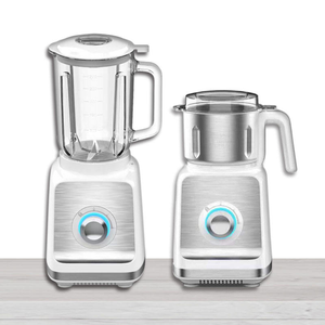Mixeur à smoothie avec pichet en verre 1,5 L, moteur 800 W, 4 lames, 2 vitesses, appareil à milkshake rétro pour comptoir de cuisine - Product Image 3