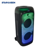 STARQUEEN Nouvelle Arrivée Enceinte Bluetooth d'extérieur rechargeable pour fêtes avec lumières changeantes