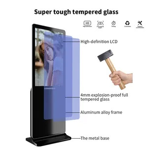 50 inch 4K đứng một mình kiosk Totem media player đa màn hình tương tác LCD quảng cáo CMS kỹ thuật số biển - Product Image 3