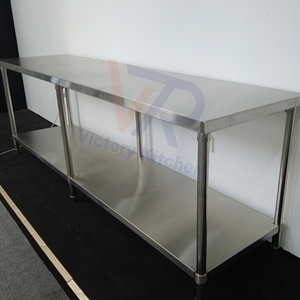 VICTORY KITCHEN VCT Modelo Seis patas Mesa DE TRABAJO DE ACERO INOXIDABLE Prep Mesa DE TRABAJO Base Upstand Restaurante/Catering/Hoteles - Product Image 3