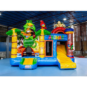 Videur gonflable populaire d'articles d'<span class=keywords><strong>été</strong></span> de château plein d'entrain d'Hawaii de multi-jeu d'utilisation commerciale avec <span class=keywords><strong>la</strong></span> glissière sèche pour <span class=keywords><strong>la</strong></span> <span class=keywords><strong>location</strong></span> de partie d'enfant - Product Image 1