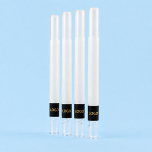 Tube de filtre à cigarettes jetable pré-roulé de type droit, en papier, 109 mm, avec embout en verre et autocollant de logo de marque - Product Image 2