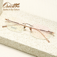 Meilleures ventes : Montures de lunettes optiques tendance en titane pour femmes, style coréen, avec diamants