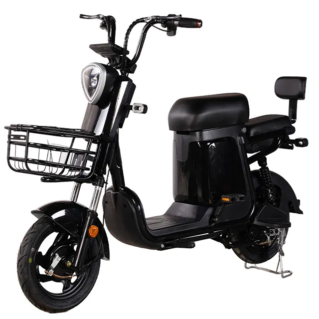 Twee Wielen Elektrische Scooter Motorfietsen Voor Volwassenen Goedkope Elektrische Bromfiets Scooter Met Pedalen Elektrische Hybride Fiets