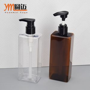 Yuanmai Suye 500ml Square Pet <b>Plastic</b> Dispensing Bottle Lotion Pump For Shower Gel Shampoo Lotion - Product Image 4