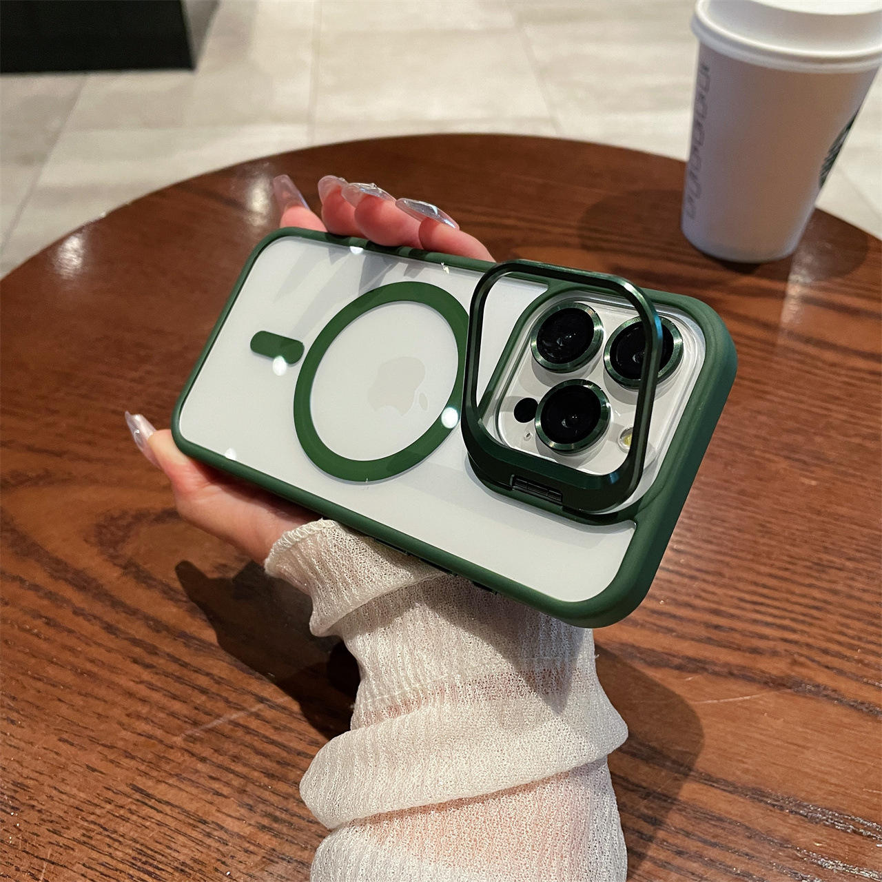 Protecteur de lentille vert