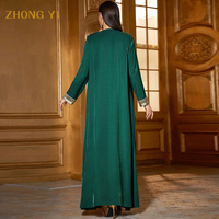 Abaya turque personnalisée pour femmes, 2 pièces en dentelle à manches longues et ceinture, caftan islamique marocain, robe longue modeste pour femme arabe