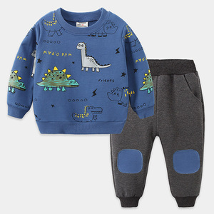 Ensemble de vêtements pour bébé personnalisé, sweat-shirt décontracté printemps-automne, ensemble de vêtements pour enfants, ensemble de vêtements de sport pour garçon, ensemble de vêtements deux pièces - Product Image 5