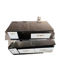 Meuble TV multifonctionnel en bois de luxe moderne pour salon, couleur crème, avec rangement intégré et table basse, mobilier de maison