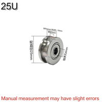 Roulette de porte coulissante 2 pouces à rainure en V avec support, roulement double robuste en alliage galvanisé et cuivre, pour extérieur, certifiée CE, OEM, emballée
