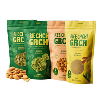 Sacs refermables personnalisés imprimés en relief avec fermeture éclair, de qualité alimentaire, pour l'emballage de snacks et de noix