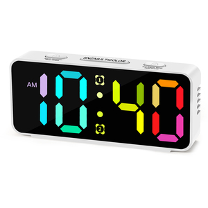 OEM/ODM mit USB-Aufladung Smart Wecker Umgebungs beleuchtung LED-Digitaluhr RGB-Anzeige tabelle Digitaler Schreibtisch alarm - Product Image 1
