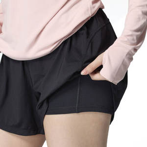 Pantalones cortos atléticos 2 en 1 para mujer, pantalones cortos deportivos con cordón y forro elástico de cintura alta, mallas transpirables para correr - Product Image 6