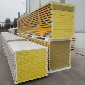 Trung Quốc sử dụng ngoài trời của cách nhiệt và cách âm rockwool Sandwich Panel Kết Cấu Thép vật liệu xây dựng - Product Image 1