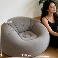 Fauteuil gonflable floqué élégant, portable, multicolore et économique pour l'intérieur et l'extérieur, canapé gonflable pliable