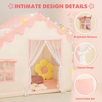 Grand château de princesse pour enfants tente de jeu tentes de jouet d'intérieur maison d'enfants château de princesse tente pour enfants avec fenêtres