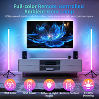 Lampe sur pied LED intelligente RGB avec télécommande et contrôle par application, synchronisation musicale, texture pierre, minuteur, lampe d'ambiance moderne pour salon et gaming