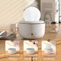 Diffuseur d'arômes créatif en forme de coquille 150ML Lumière nocturne colorée Humidificateur d'air Fonction de minuterie Diffuseurs d'aromathérapie à huile essentielle