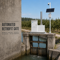Kit de modernisation d'automatisation de portail d'irrigation solaire avec surveillance par caméra à distance et commande manuelle pour usage agricole